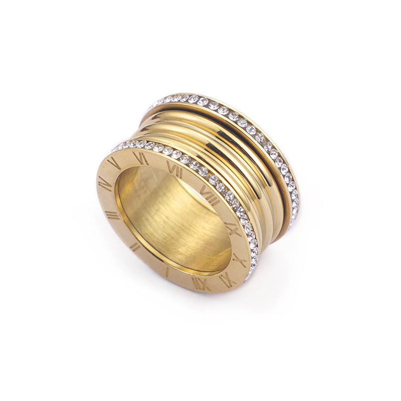 Roman Numeral Zircon Ring