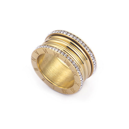 Roman Numeral Zircon Ring