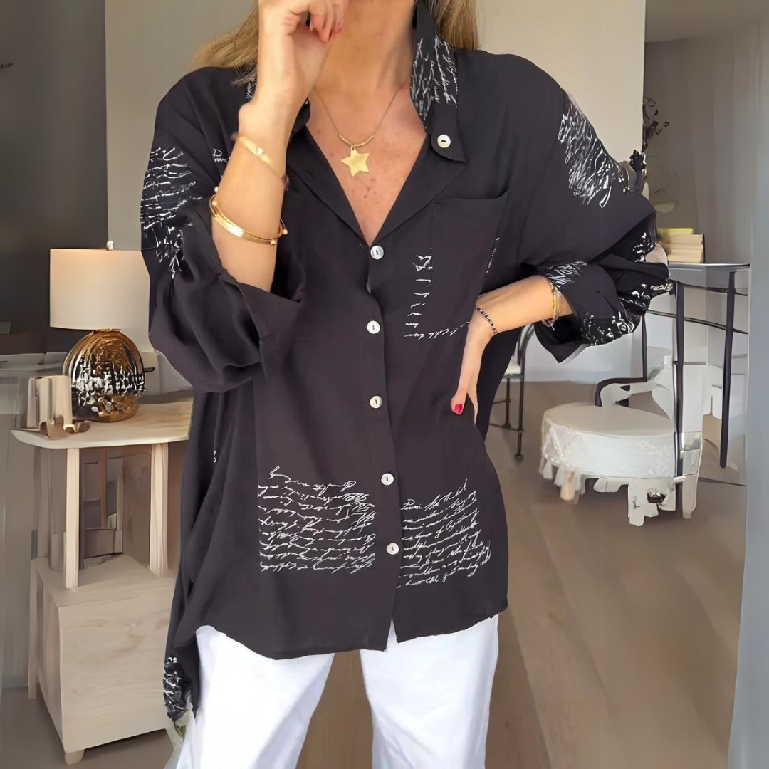 Helene | Shirt with Handwritten Print