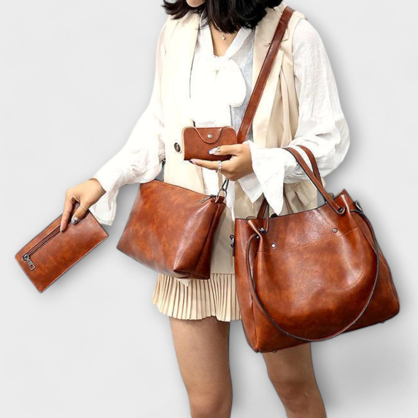 Lise | 4-Piece Vintage Bag Set