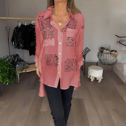 Helene | Shirt with Handwritten Print