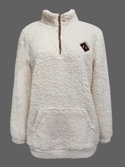 Lily | Patch Quarter Zip Pullover
