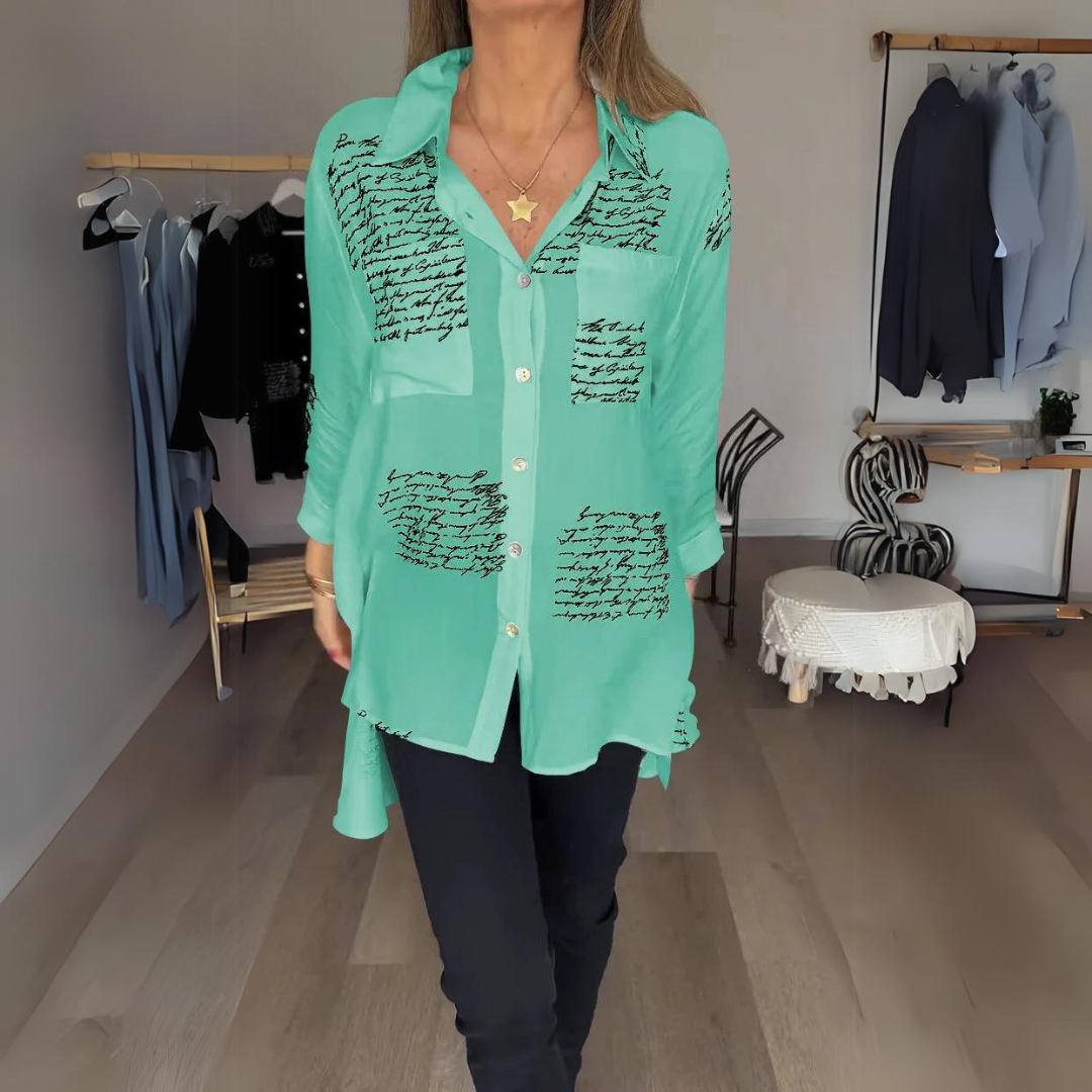 Helene | Shirt with Handwritten Print
