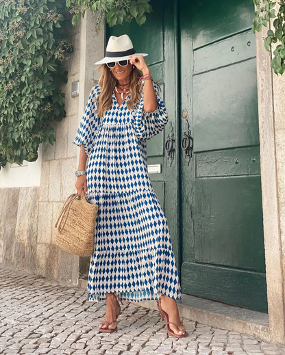 Elin™ | Boho Cotton Maxi Dress