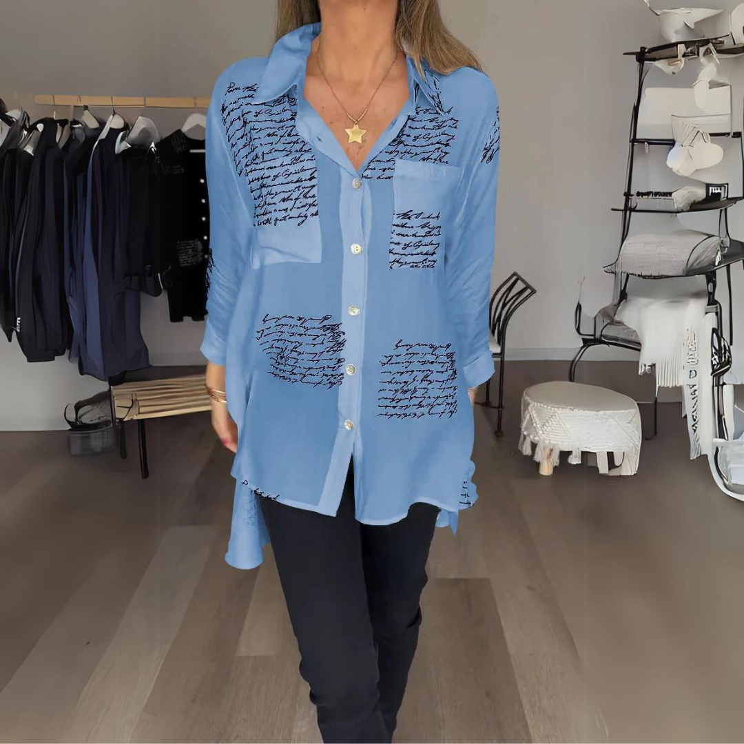 Helene | Shirt with Handwritten Print