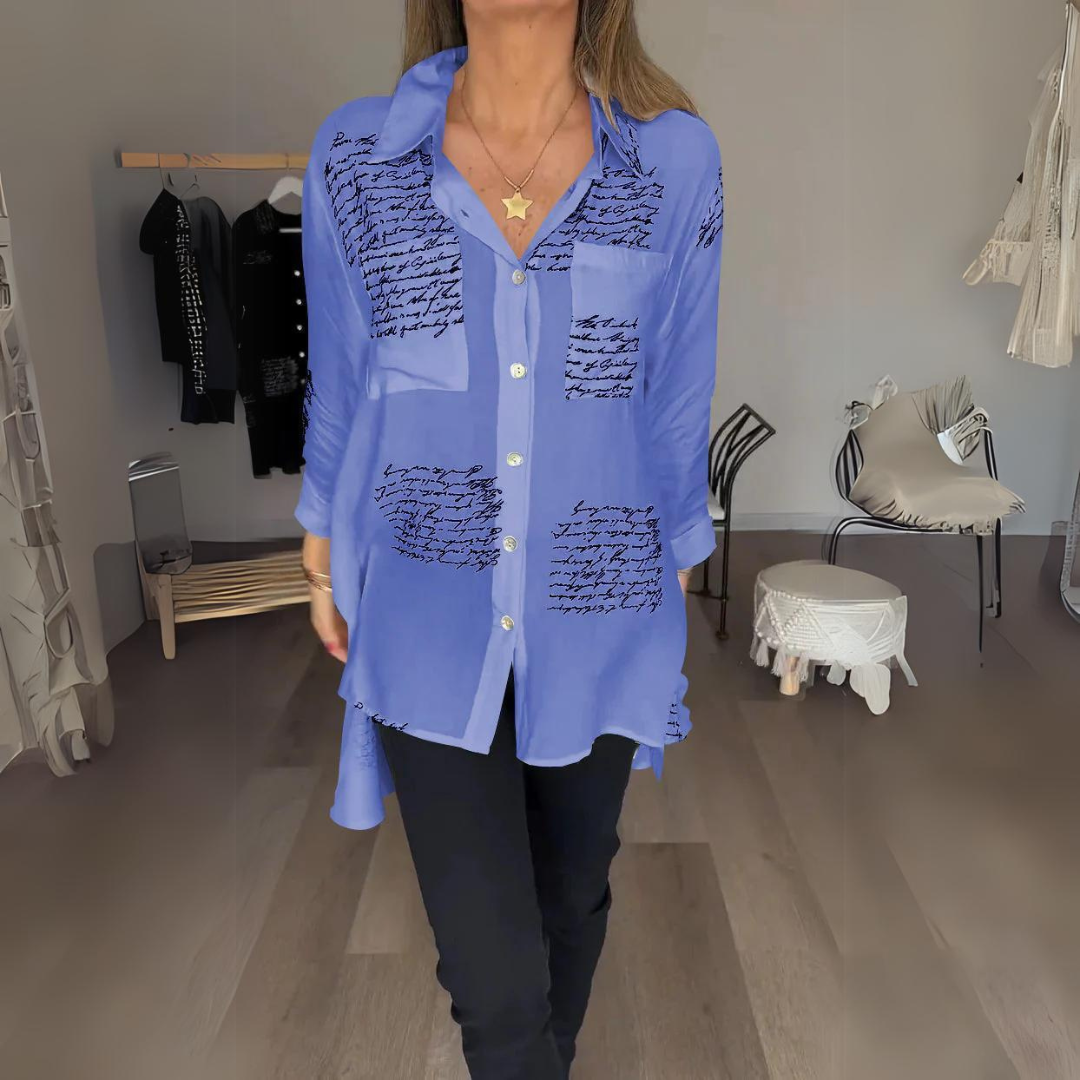 Helene | Shirt with Handwritten Print