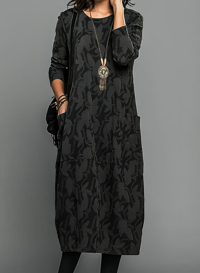 Cassie | Casual Round-Neck Winter Dress