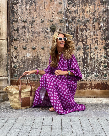 Elin™ | Boho Cotton Maxi Dress