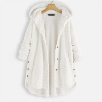 Anna | Hooded Ribbed Coat