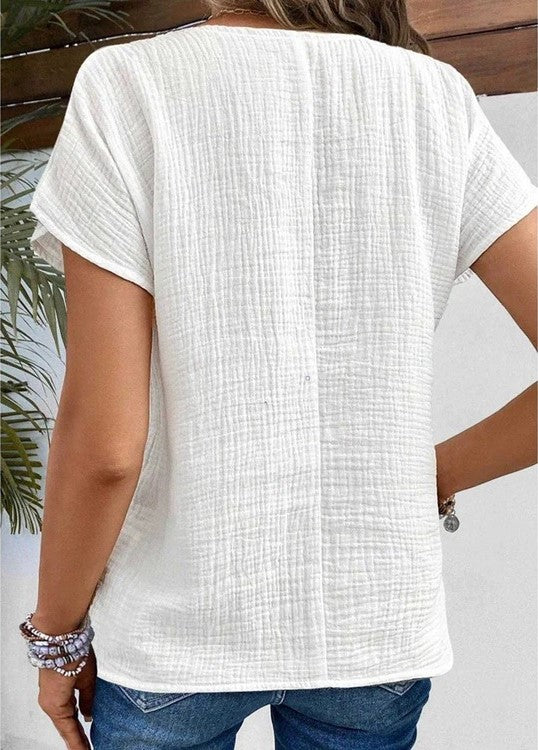 Emilie™ | Collared Button-Up Top