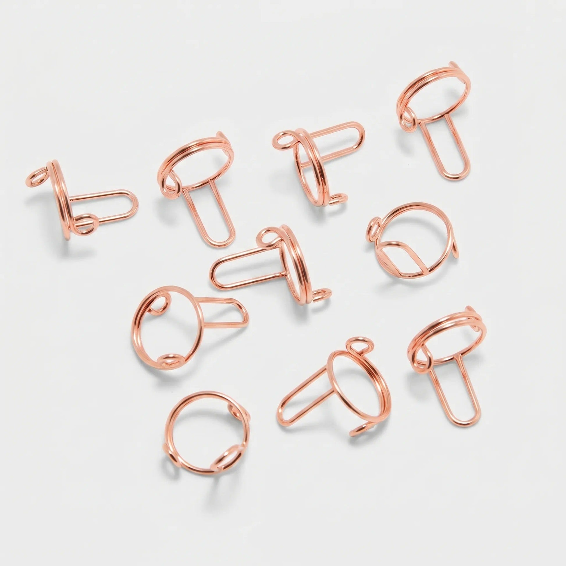Layla Nail Rings Rose Gold