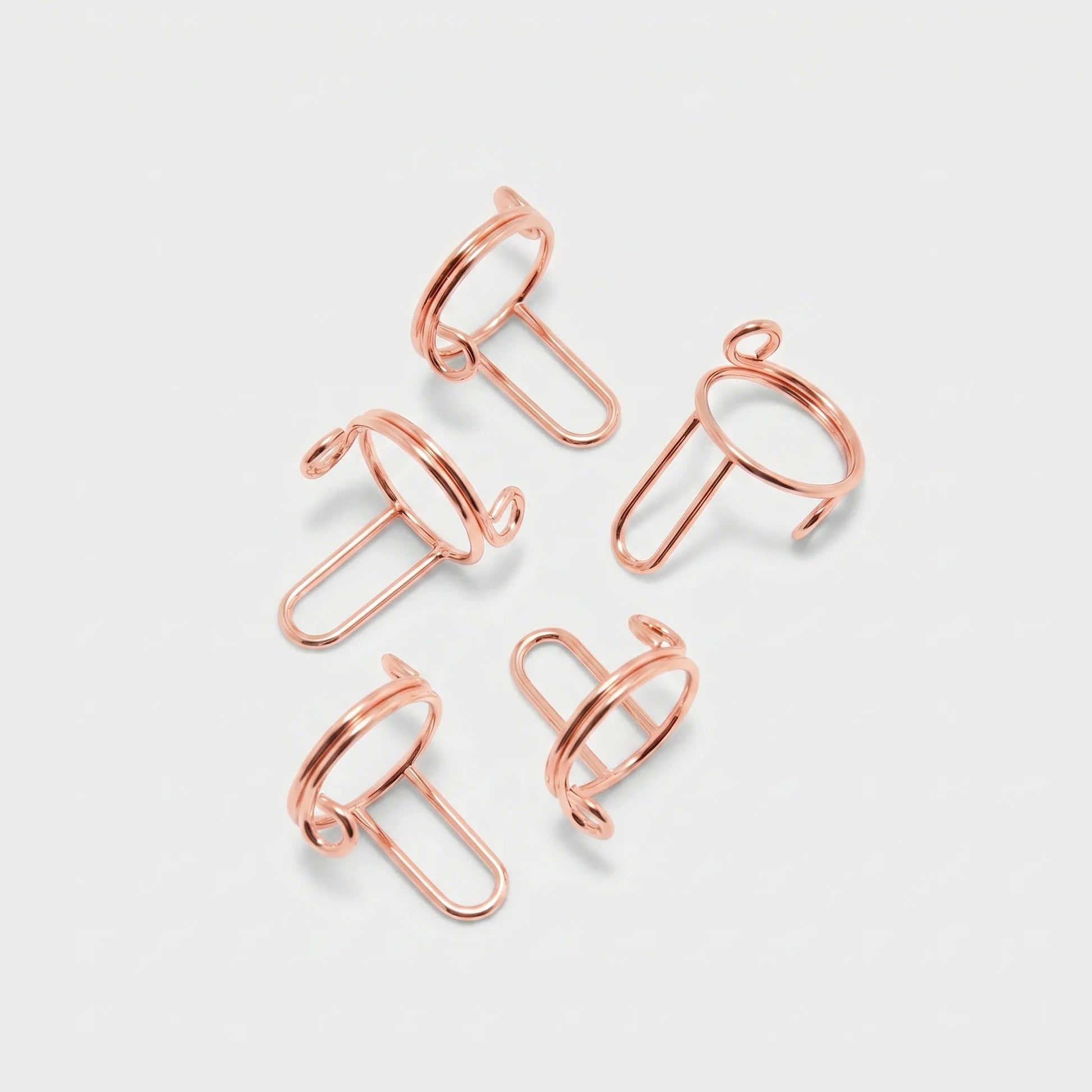 Layla Nail Rings Rose Gold Bunch