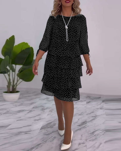 Julie | Elegant Polka Dot Dress