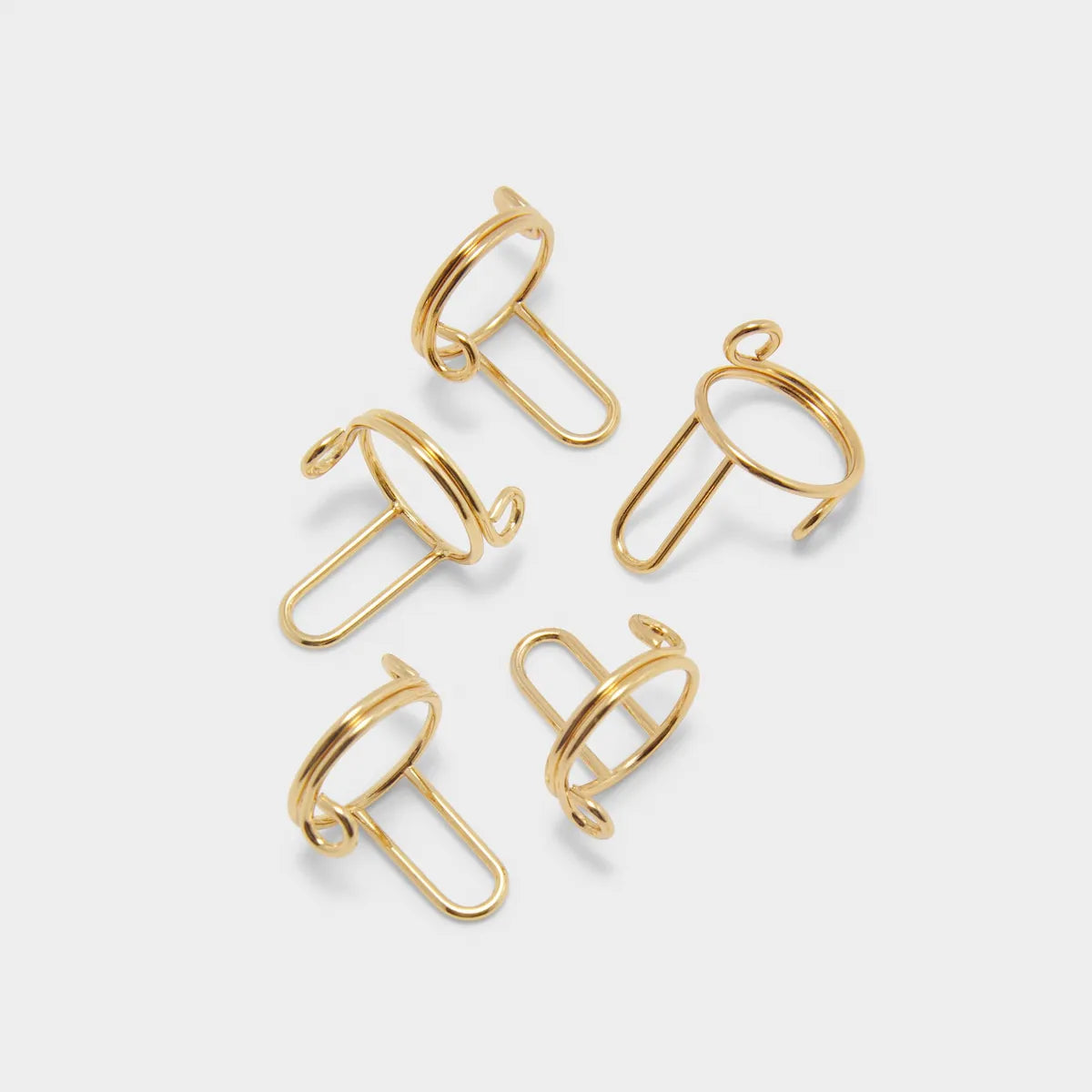 Layla Nail Rings Gold Set of 5
