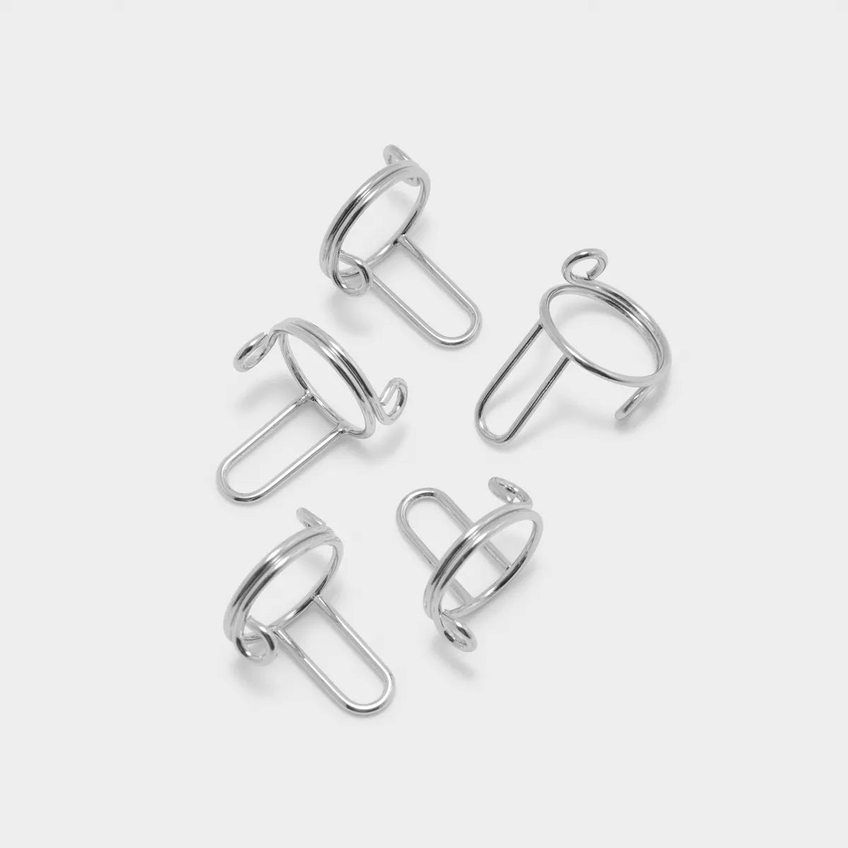 Layla Nail Rings Silver Set of 5