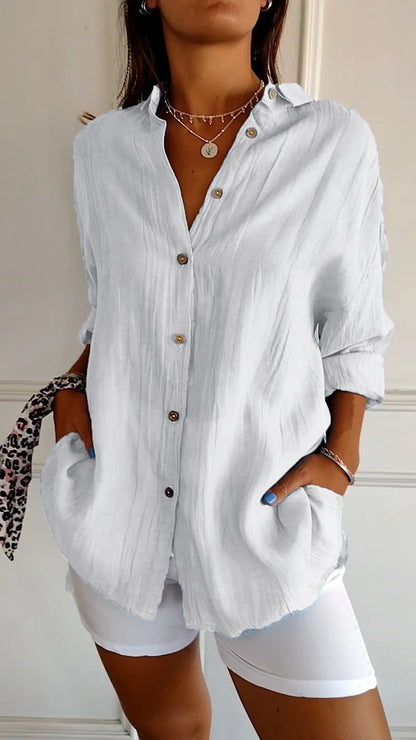 Katrine™ | Elegant Pleated Shirt