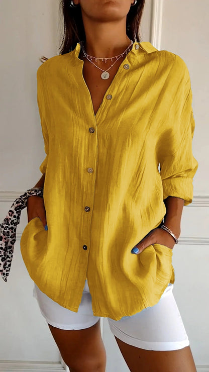 Katrine™ | Elegant Pleated Shirt