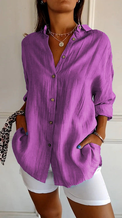 Katrine™ | Elegant Pleated Shirt