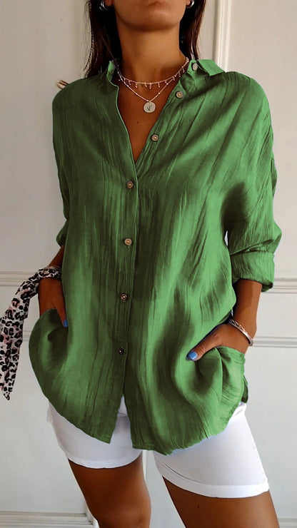 Katrine™ | Elegant Pleated Shirt