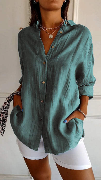 Katrine™ | Elegant Pleated Shirt