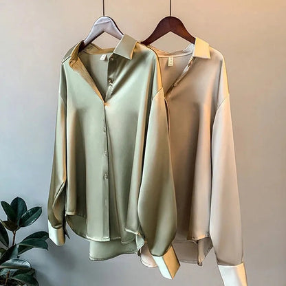 Mary | Elegant Satin Blouse