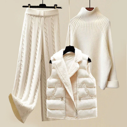 Maria | Beige Knit Set